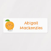 Étiquettes Belle danse agrumes orange personnalisées (Design 2)