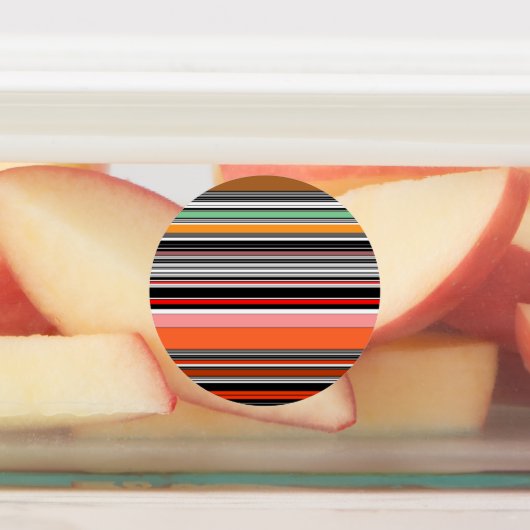 Étiquettes Belles rayures colorées (Apposé)