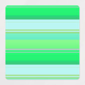 Étiquettes Belles rayures vert aqua (Design 2)