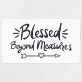 Étiquettes Béni Au-Delà Des Mesures Évangile Dit Simple Chris (Design 2)