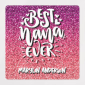 ÉTIQUETTES BEST NANA JAMAIS PARTIES SCINTILLANT TYPOGRAPHIE P (Design 1)