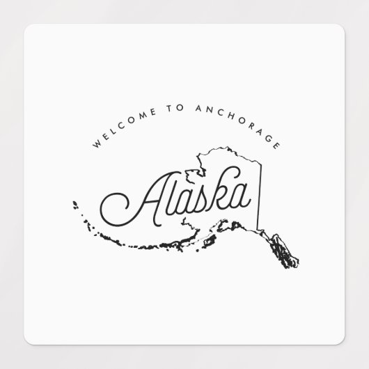 Étiquettes bienvenue en alaska (Design 1)