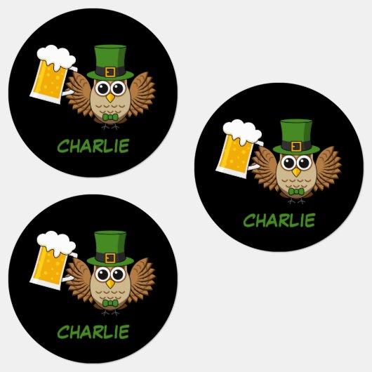 Étiquettes Bière Boire Chouette Saint Patrick's Day | Personn (Groupe)