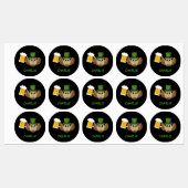 Étiquettes Bière Boire Chouette Saint Patrick's Day | Personn (Feuille)