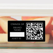 Étiquettes Black Asset QR | Custom Company Property Tracking (Apposé)