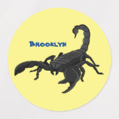 Étiquettes Black hungry scorpion (Design 2)