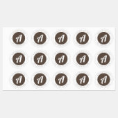 Étiquettes Blanc & Marron ou Ajouter un logo Étanche (Feuille)