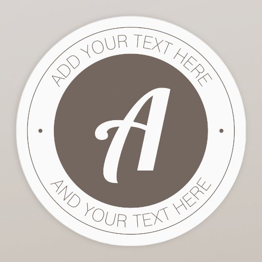 Étiquettes Blanc & Marron ou Ajouter un logo Étanche
