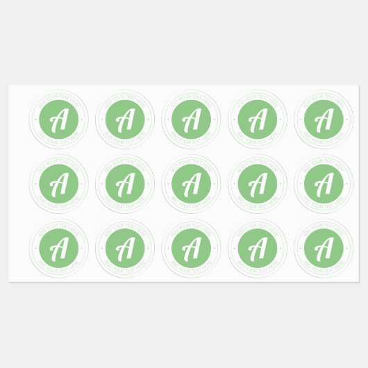 Étiquettes Blanc & Sage ou Ajouter un logo étanche (Feuille)