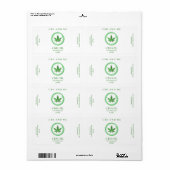 Étiquettes blancs de CBD Oil (Feuille entière)