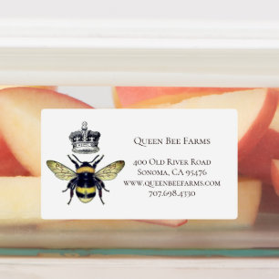 Étiquettes blancs Queen Bee