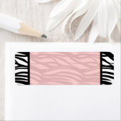 Étiquettes blancs Zebra Rose doux (En situation)