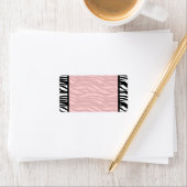 Étiquettes blancs Zebra Rose doux (En situation)