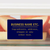 Étiquettes Bleu et or bleu marine polyvalent imperméable (Apposé)