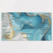 Étiquettes Bleu et or imperméable Cosmétique Bouteille de gou (Design 1)