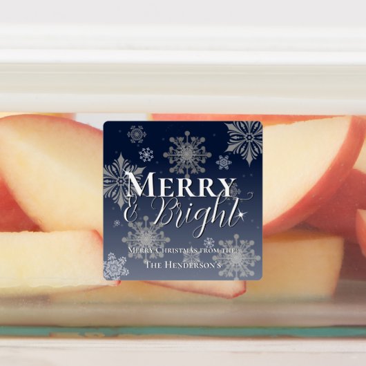 Étiquettes Bleu Joyeux et Flammes de neige brillantes Baking (Apposé)