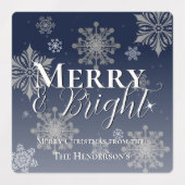 Étiquettes Bleu Joyeux et Flammes de neige brillantes Baking (Design 1)