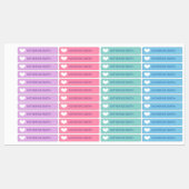 Étiquettes Bleu mou du coeur (Feuille)