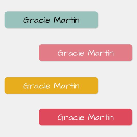 Étiquettes Bleu rose jaune Retour à l'école rectangulaire (Groupe)