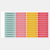 Étiquettes Bleu rose jaune Retour à l'école rectangulaire (Feuille)