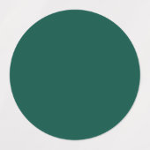 Étiquettes Bleu-vert (roue chromatique) Vert mer profond  (Design 2)