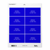 Étiquettes Bleues (Feuille entière)