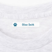Étiquettes Blue Paw Print Personalized Kids Name Labels (Apposé)