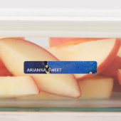 Étiquettes Blue Purple & Gold Abstrait Alcohol Ink étanche (Apposé)