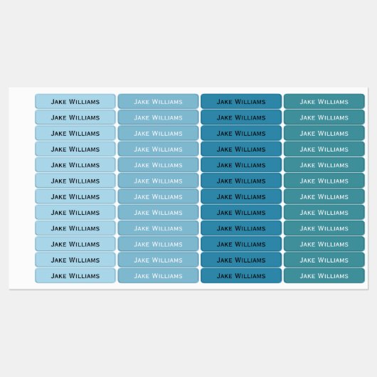 Étiquettes Blue School Clothing Kids' Labels (Feuille)