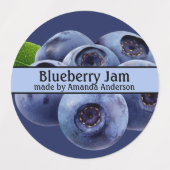 Étiquettes Blueberry Jam Cercle moderne (Design 1)
