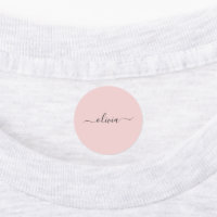 Blush Dusty rose moderne Script Girl Monogramme No