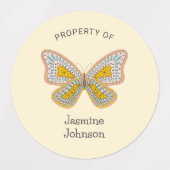 Étiquettes Boho Butterfly, propriété de (Design 1)
