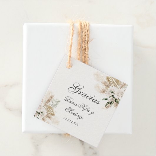 Étiquettes Boho de Mariage pour souvenirs (En situation)