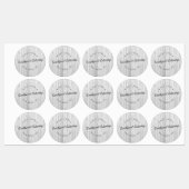 Étiquettes Bois blanc typographique (Feuille)