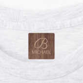 Étiquettes Bois Bois Bois Bois Bois Avec Monogramme Nom Perso (Apposé)