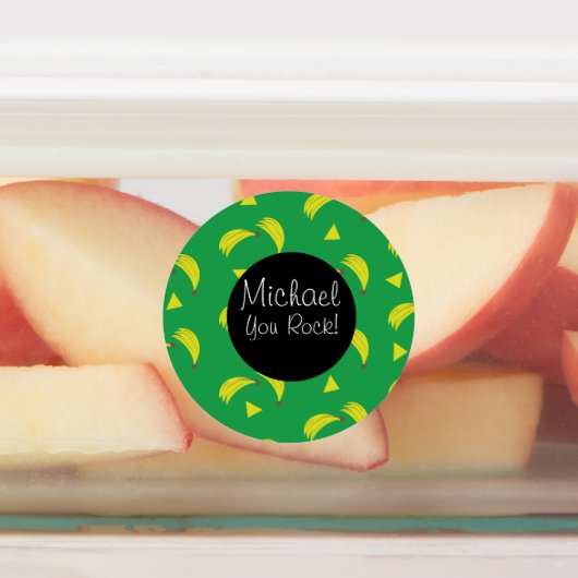 Étiquettes Boîte à lunch de mélange de bananes (Apposé)