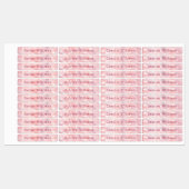 Étiquettes Bokee éthérée rose pâle nom étanche (Feuille)