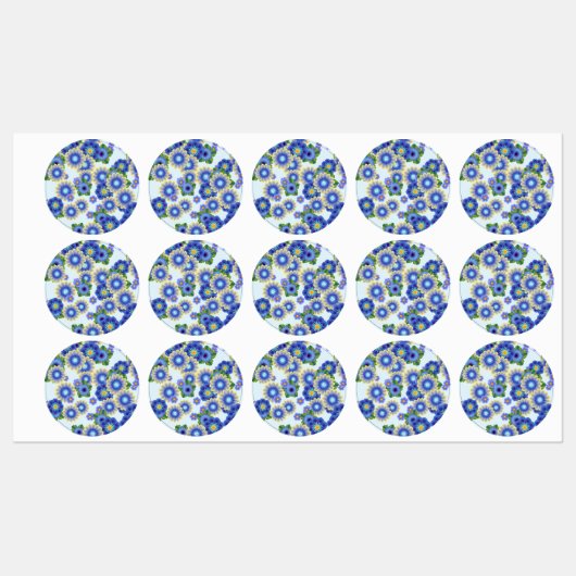 Étiquettes bombe à fleurs 7 (Feuille)