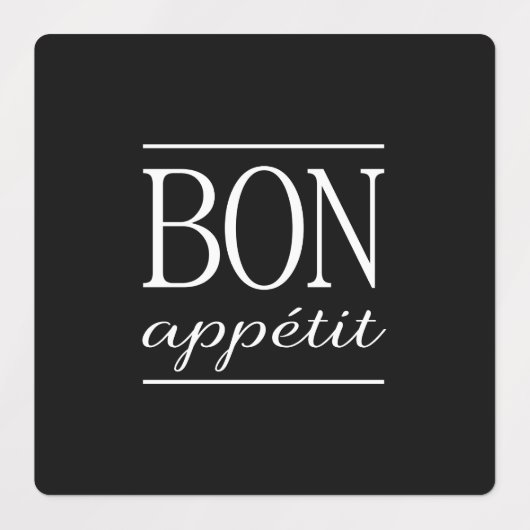 ÉTIQUETTES BON APPÉTIT (Design 1)