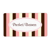 Étiquettes bonbons rayés (Devant)