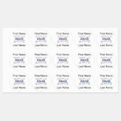 Étiquettes Bonjour Bonjour Nom de fête Modèle Langues du mond (Feuille)