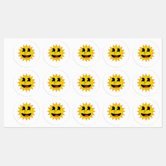 Étiquettes Bonjour Soleil (Feuille)