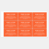 Étiquettes Bordure et lignes blanches - Ingrédients de couleu (Feuille)