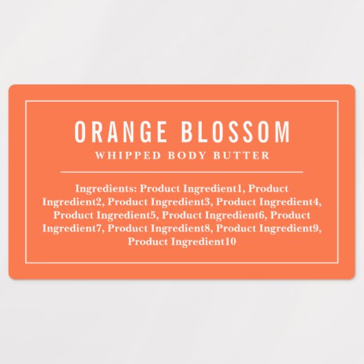 Étiquettes Bordure et lignes blanches - Ingrédients de couleu (Design 1)