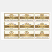 Étiquettes Bougie d'ivoire de cire d'or métallique Bee hérald (Feuille)