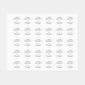 Étiquettes Bougie entreprise ajouter nom société site interne (Feuille)