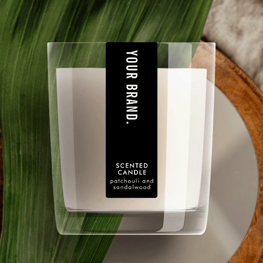 Étiquettes Bougie noire minimale Pot mince vertical étanche