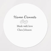 Étiquettes boulangerie beignets maison ajouter votre nom de t (Design 1)