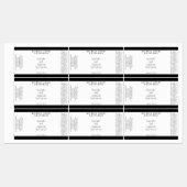 Étiquettes Bouteille à goutte blanche et noire imperméable (Feuille)