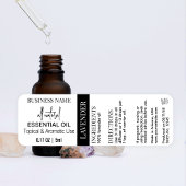 Étiquettes Bouteille à huile essentielle moderne étanche